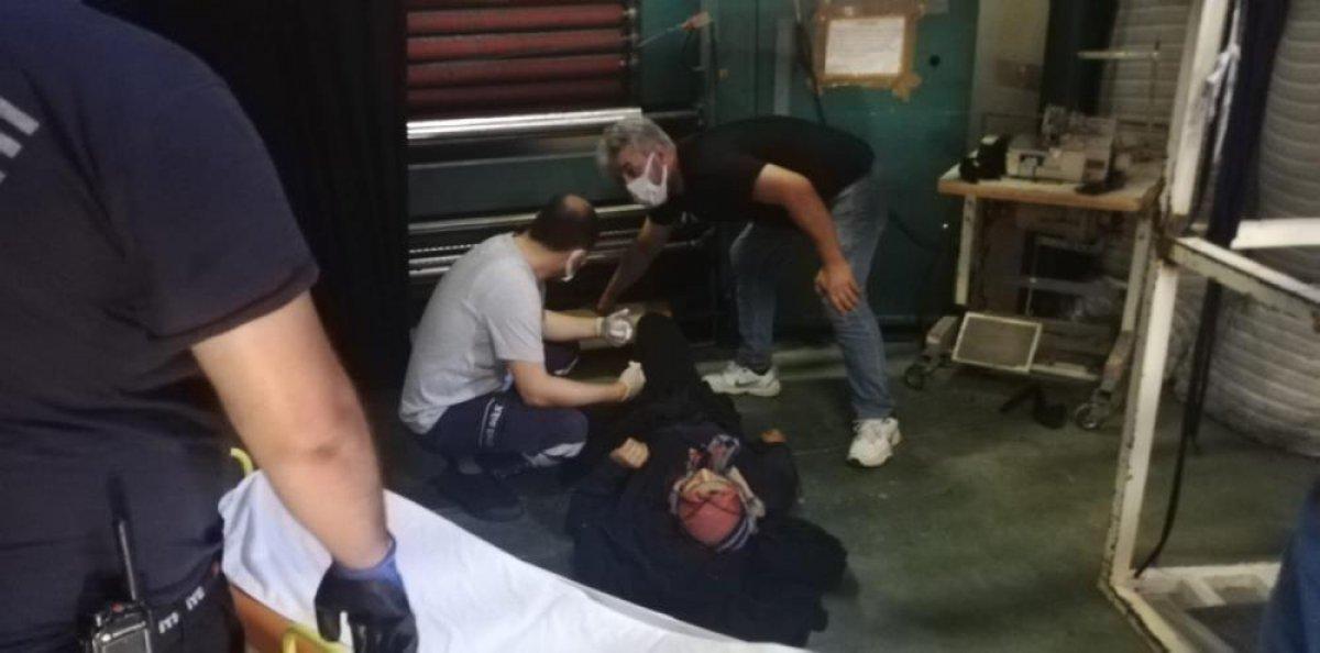 Bursa'da tekstil fabrikasında çalışan kadın işçi yaralandı