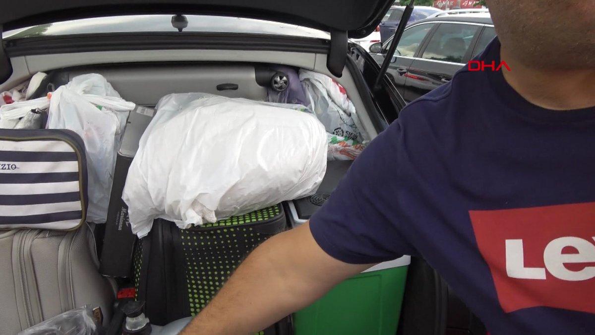 Gurbetçiler dönüş yolunda bagajları doldurdu