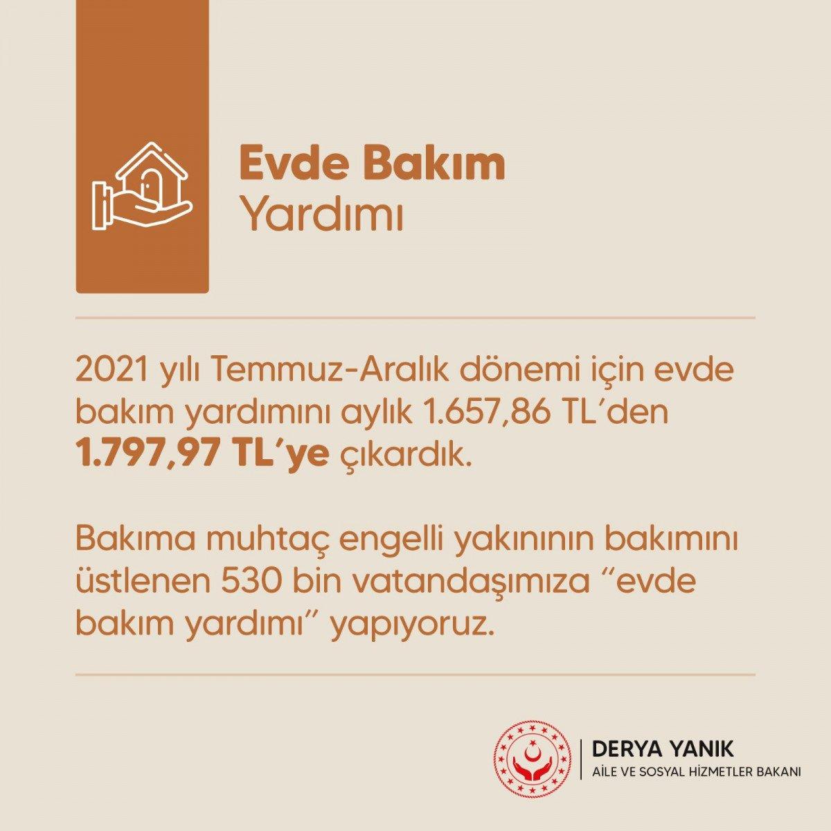 Evde bakım ödemeleri bugünden itibaren hesaplara yatırılacak