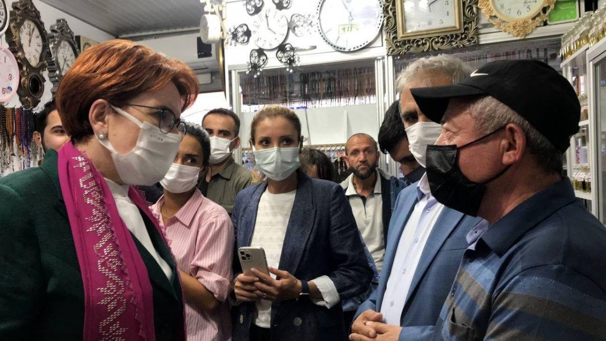 Meral Akşener’in Bayburt ziyaretinde vatandaşlarla partililer arasında arbede