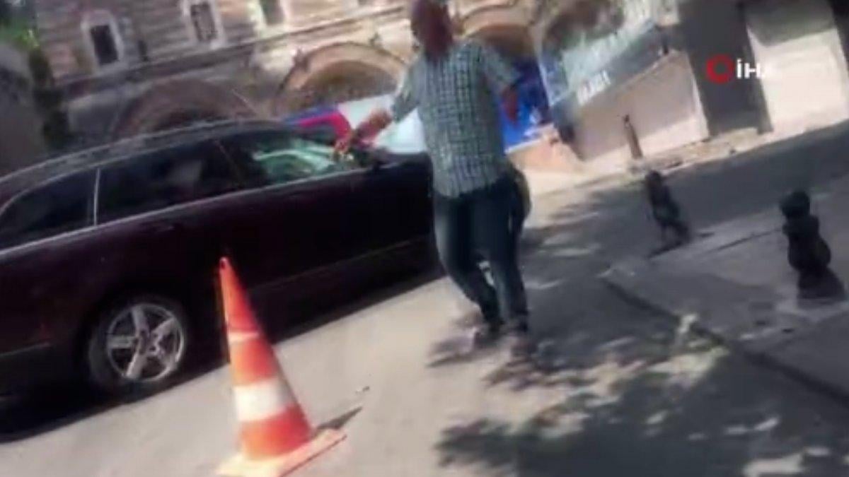 Fatih’te değnekçi kamerada