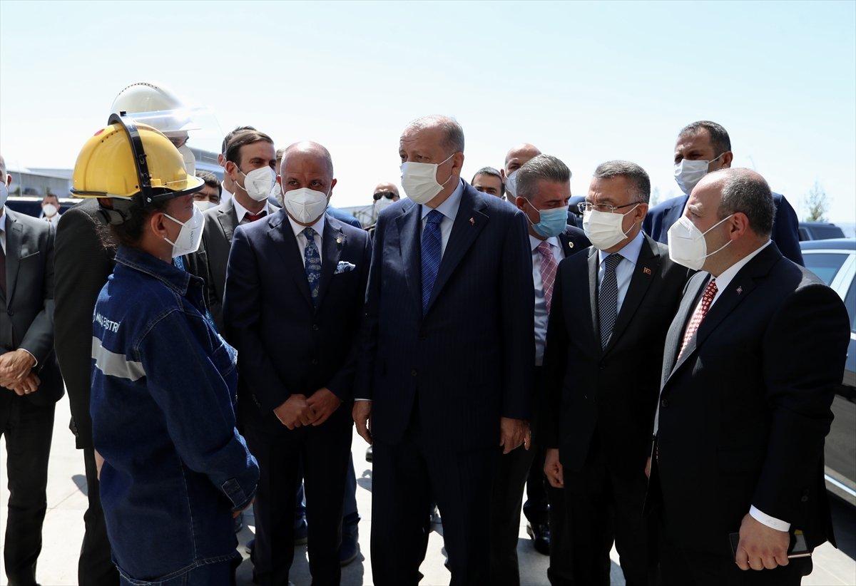 Kaynak ustası Melek, Cumhurbaşkanı Erdoğan ile kaynak yaptı