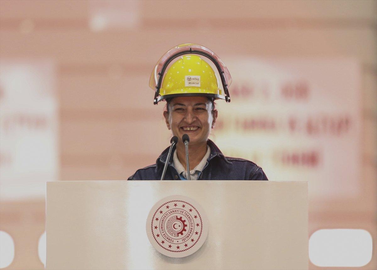 Kaynak ustası Melek, Cumhurbaşkanı Erdoğan ile kaynak yaptı