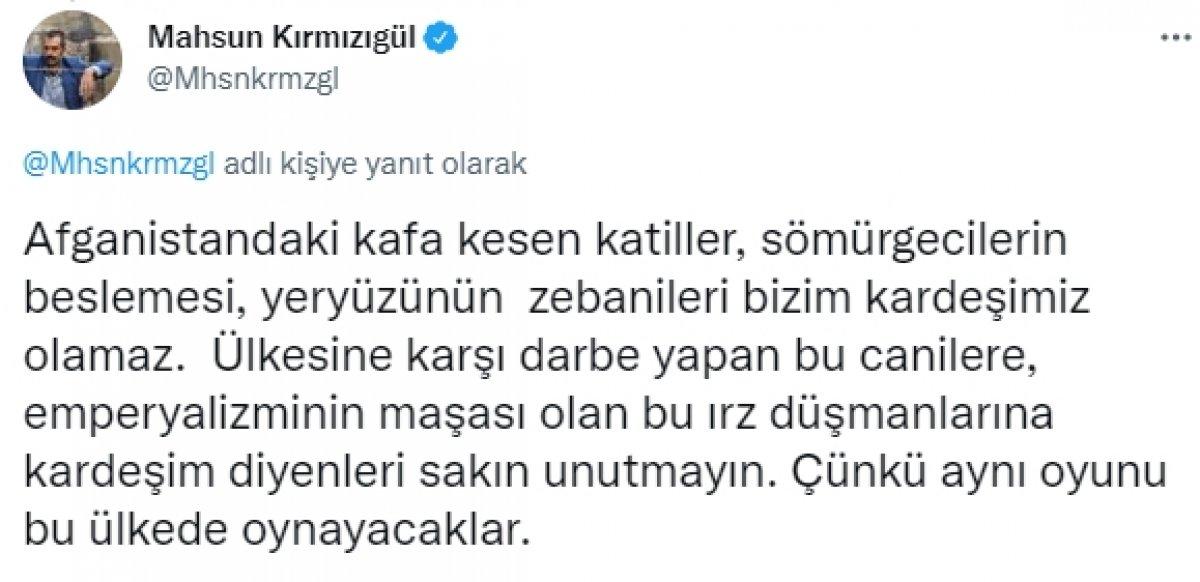 Mahsun Kırmızıgül'den Taliban ve Afganistan yorumu