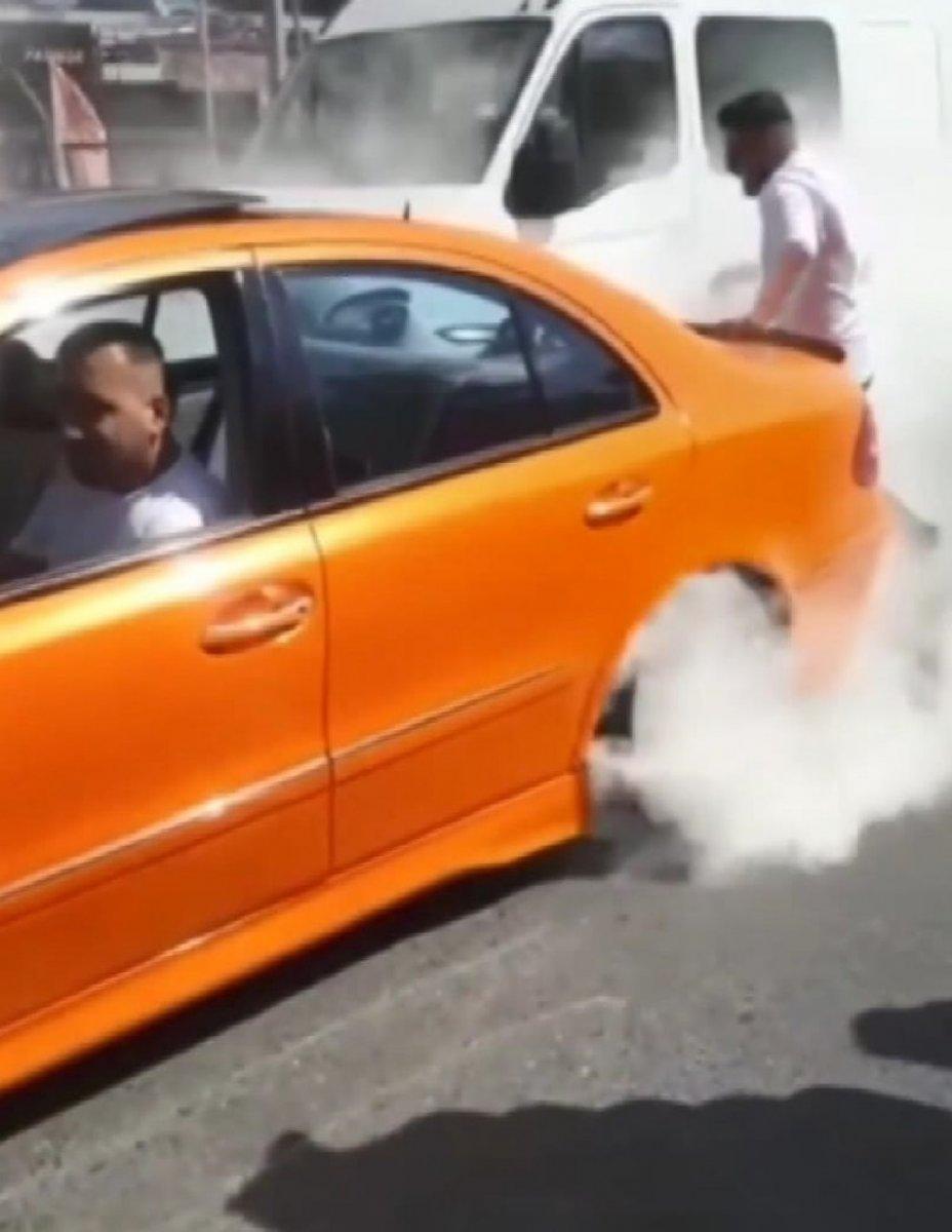 Bağcılar’da drift atan sürücüye 6 bin 988 lira ceza