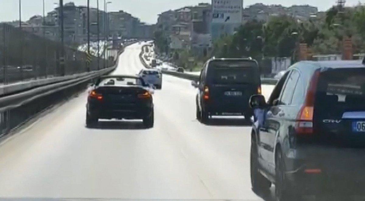 Küçükçekmece’de düğün konvoyunda makas atan araçlara ceza