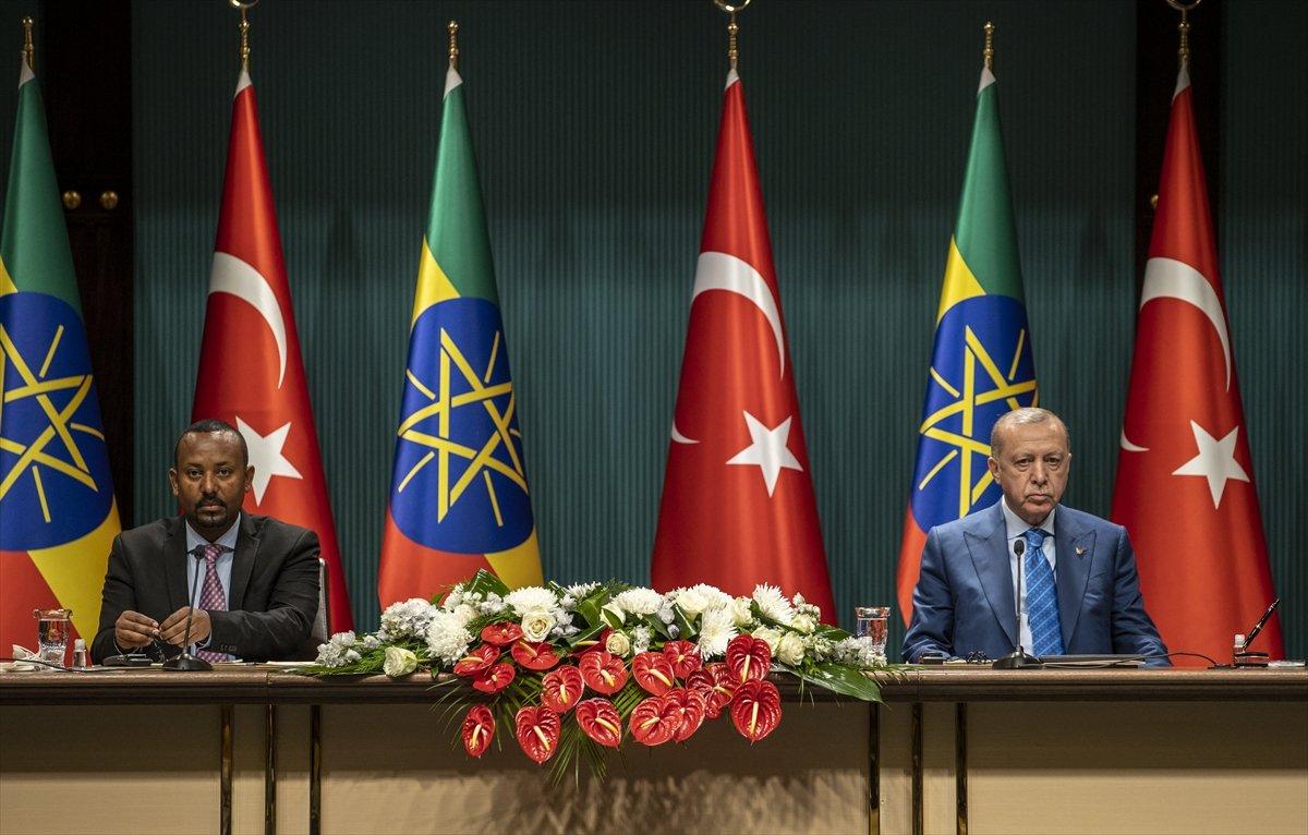 Cumhurbaşkanı Erdoğan ile Etiyopya Başbakanı'ndan ortak açıklama