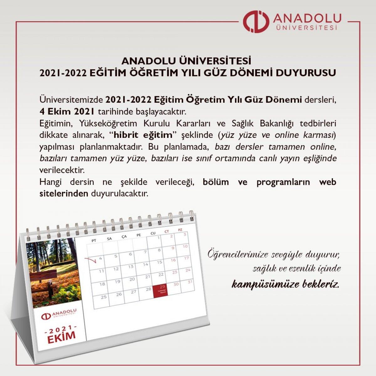 Anadolu Üniversitesi hibrit eğitim modeli uygulayacak