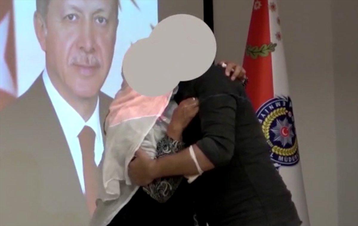 Mersin’de teslim olan terörist, ailesi ile buluşturuldu