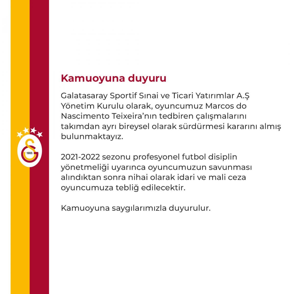 Marcao, kadro dışı bırakıldı