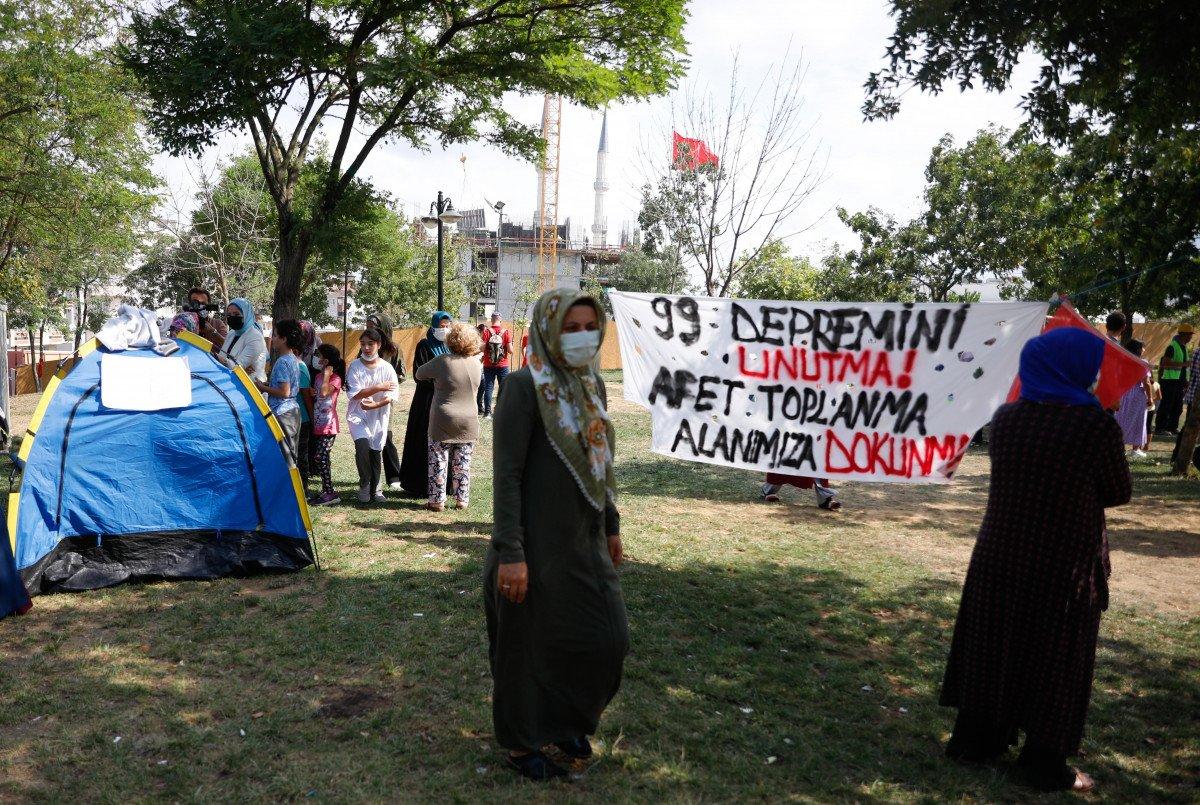 Eyüpsultan’da İBB’nin yıkacağı parkta eylem