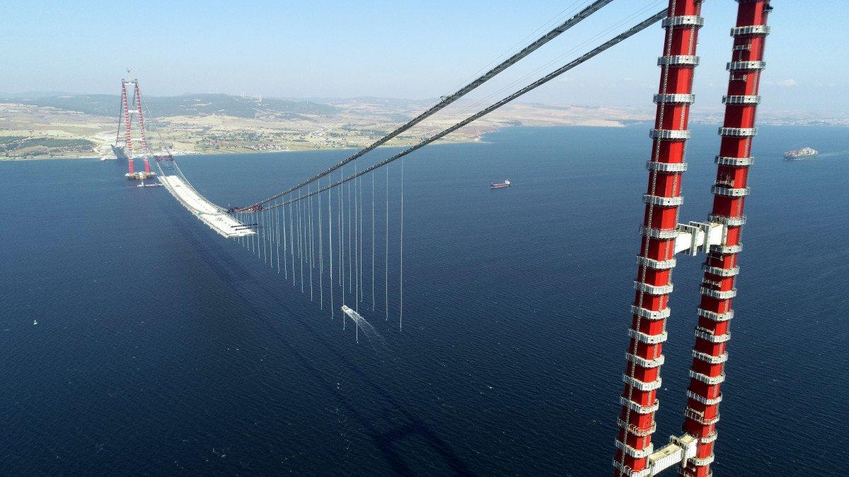 1915 Çanakkale Köprüsü'nün yolu ilk kez göründü