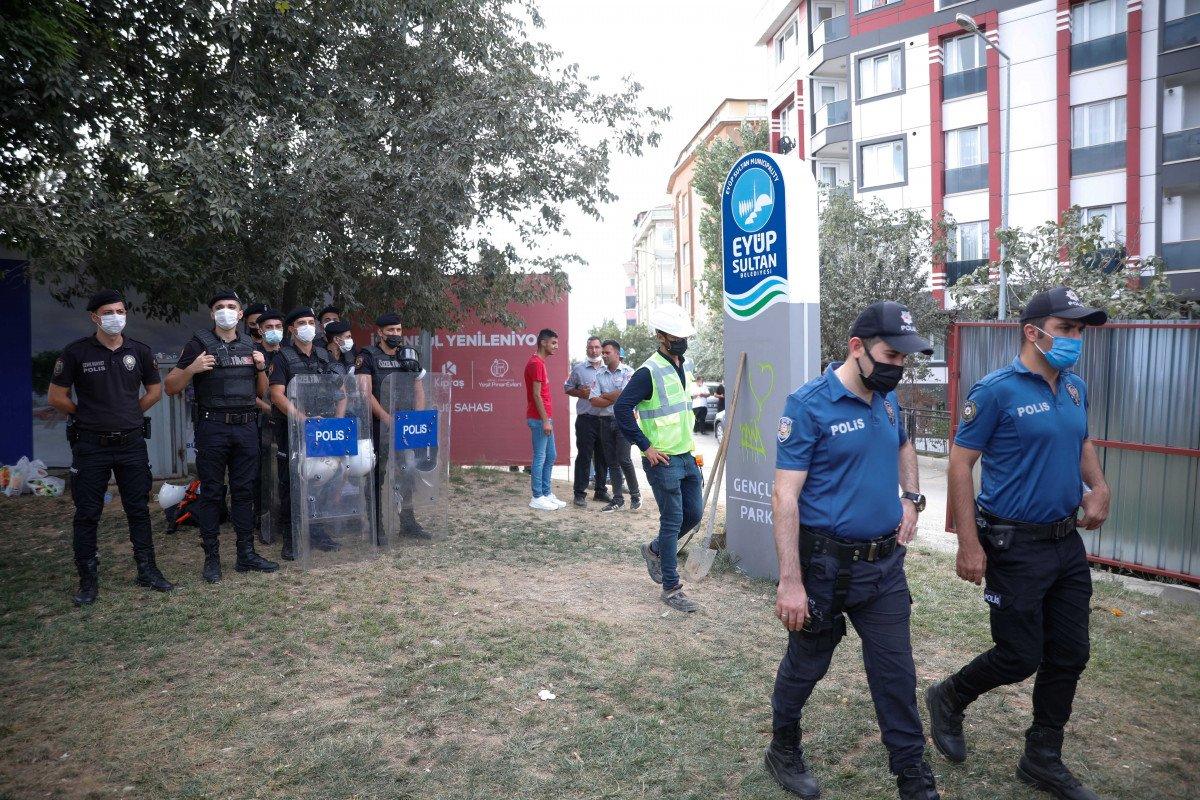 Eyüpsultan’da İBB’nin yıkacağı parkta eylem