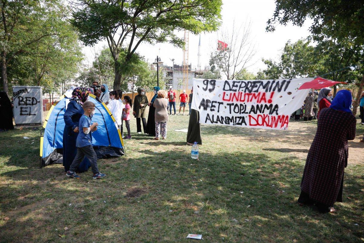 Eyüpsultan’da İBB’nin yıkacağı parkta eylem