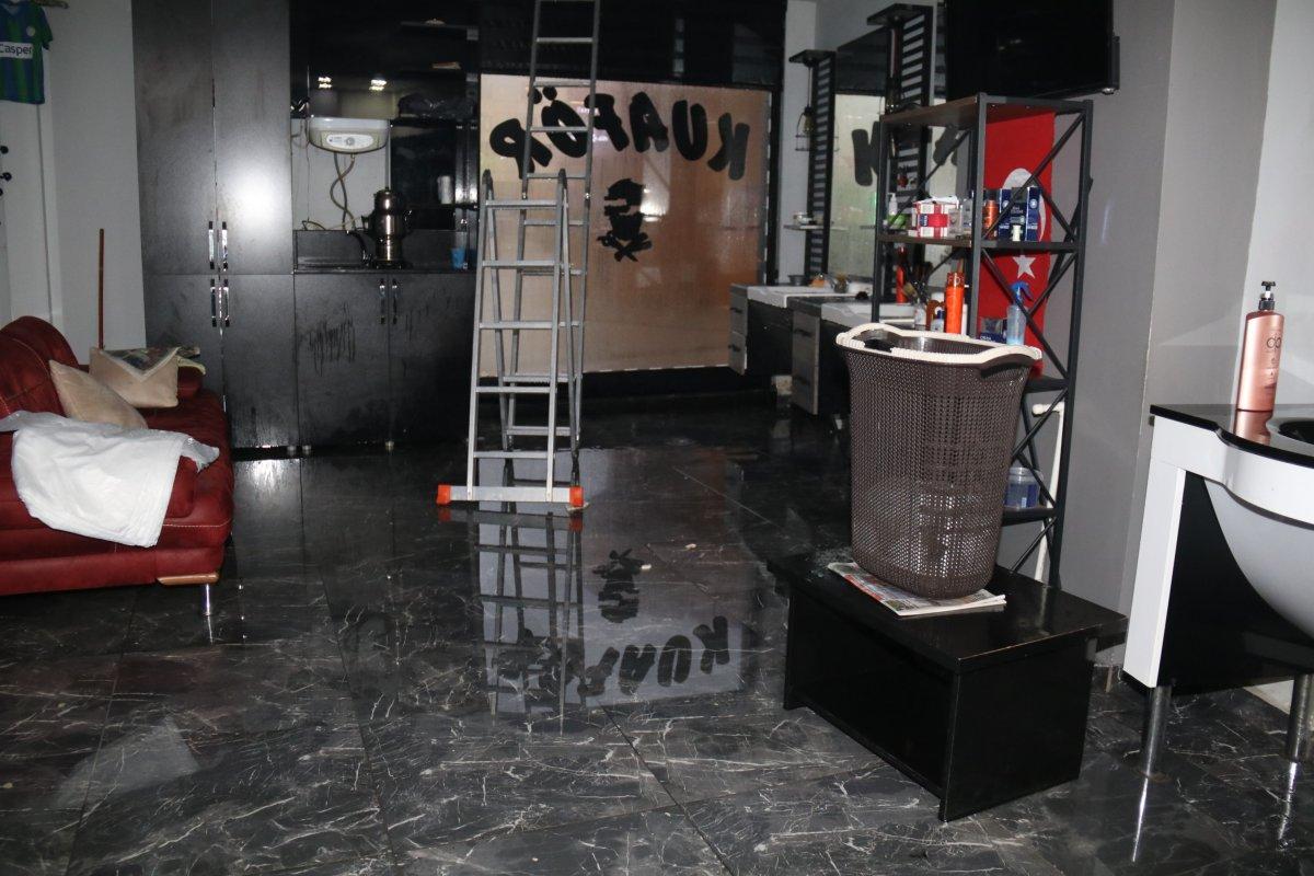 Rize’de sağanak yağış etkili oldu