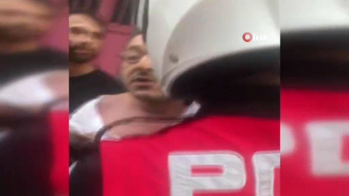 Bağcılar'daki şahıs, polise 'üniformanı çıkartacağım' diyerek küfür savurdu