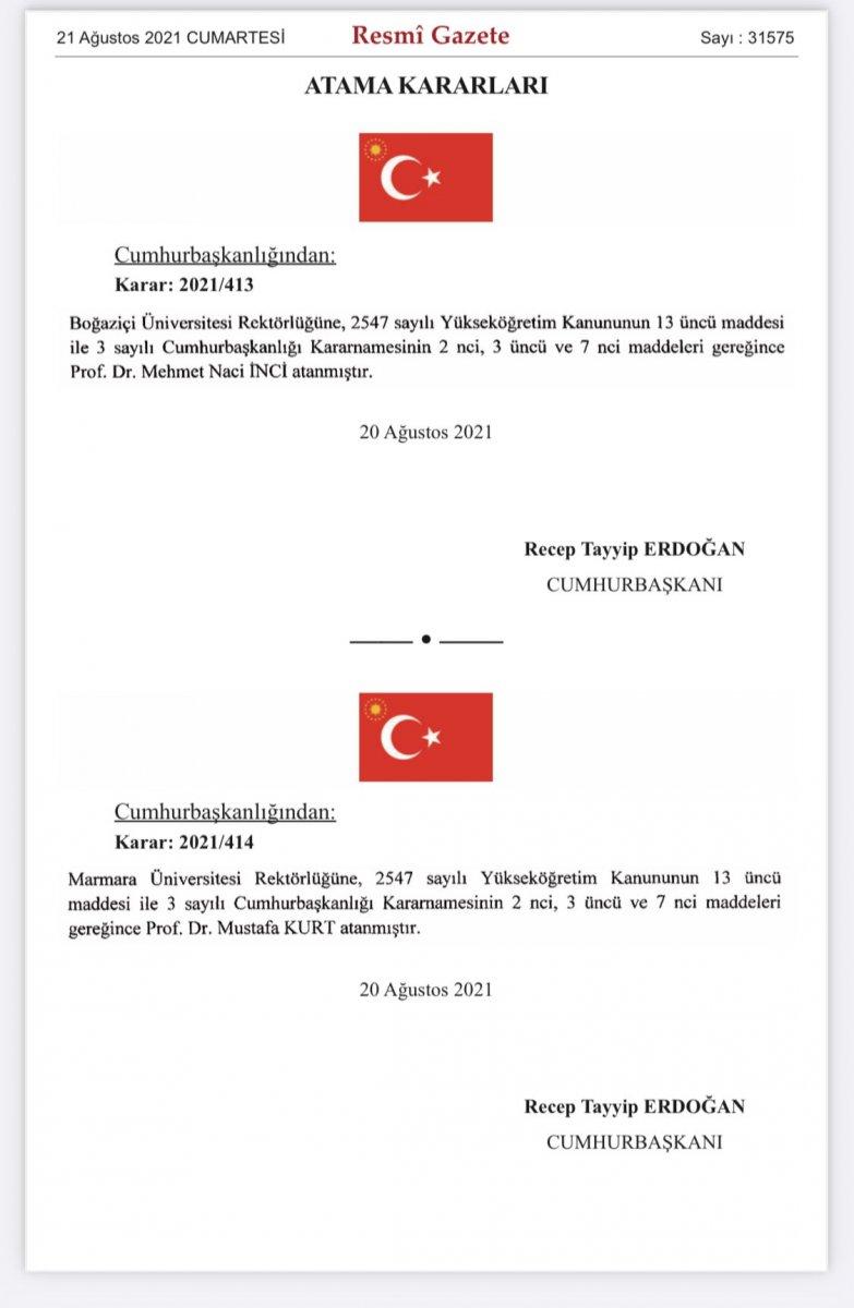 Boğaziçi rektörlüğüne Mehmet Naci İnci atandı