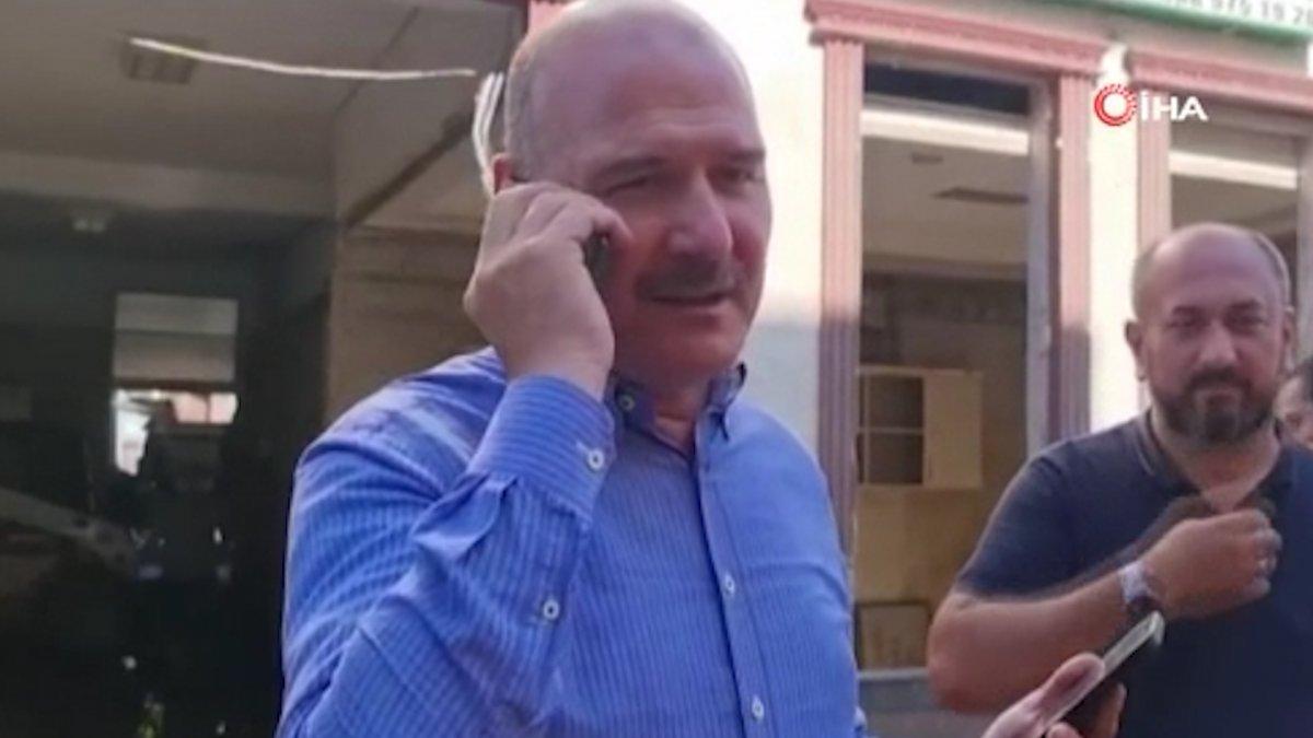 Süleyman Soylu, selde Kur’an kursu öğrencilerini kurtaran emekli astsubaya teşekkür etti