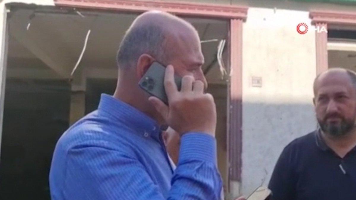 Süleyman Soylu, selde Kur’an kursu öğrencilerini kurtaran emekli astsubaya teşekkür etti