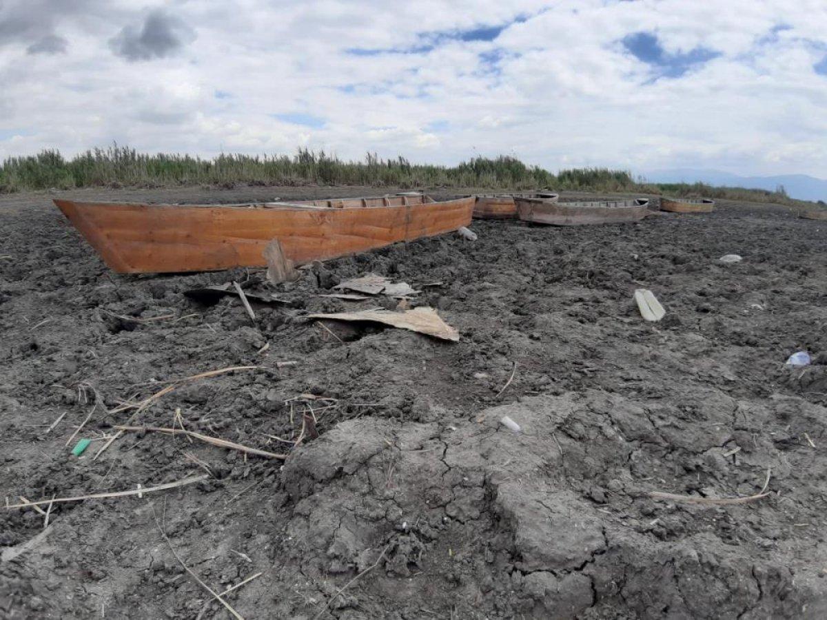 Afyonkarahisar'da Eber Gölü'nü kurtarmaya yaz yağmurları da yetmedi