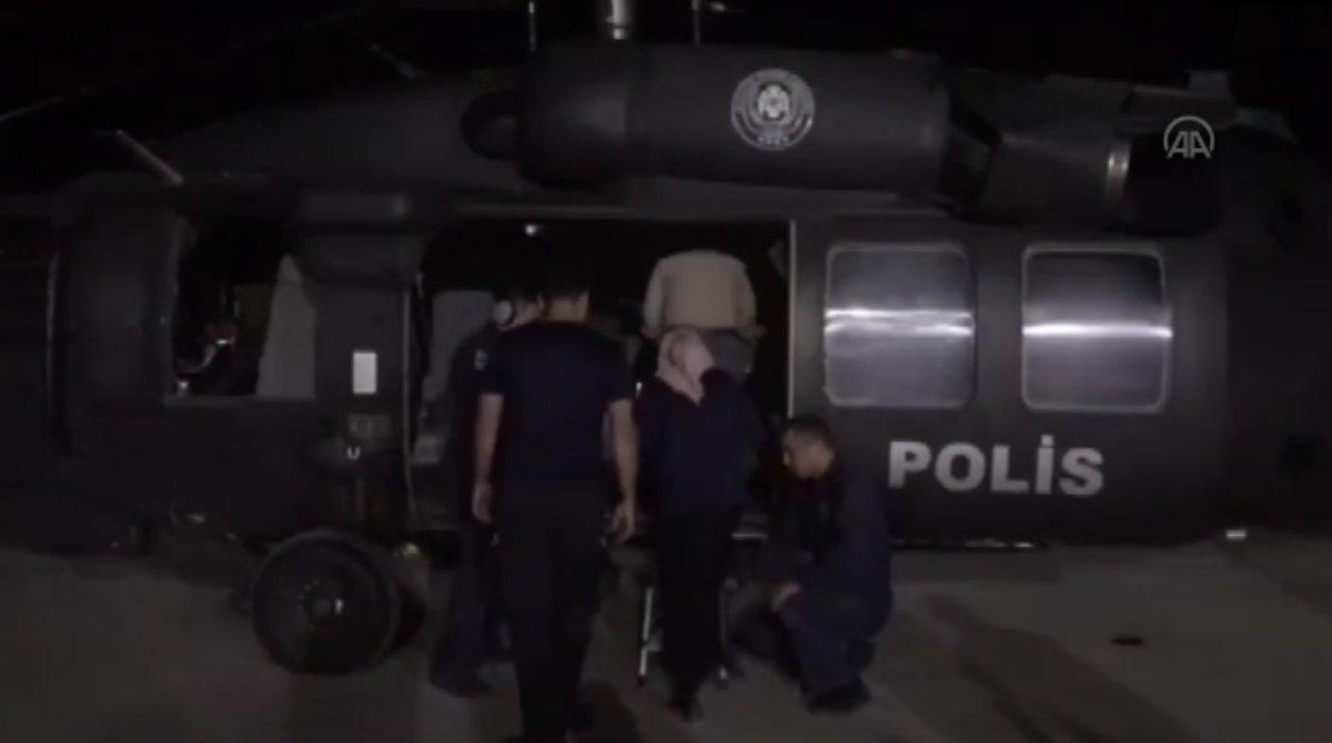 Van'da bebeğin parmağı kopunca, polis helikopteri kalktı