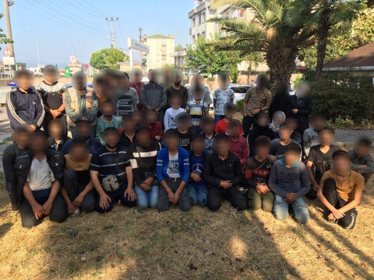 Kocaeli'de polisin durdurduğu araçta 50 kaçak göçmen yakalandı