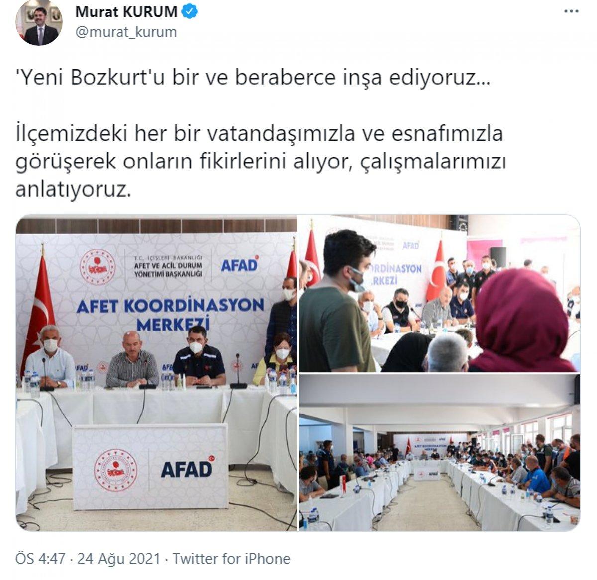 Murat Kurum, selin etkilediği Bozkurt'un inşası için vatandaşları dinledi