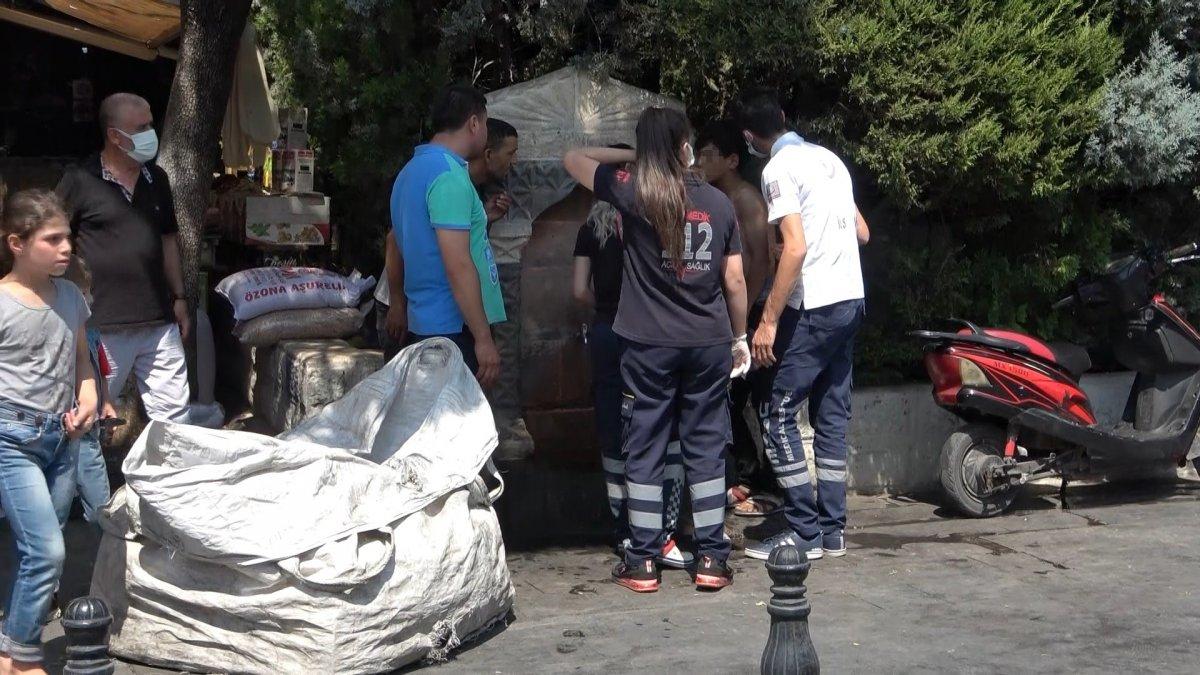 Gaziantep'te üzerine sıcak çay dökülen çocuk ambulanstan kaçtı