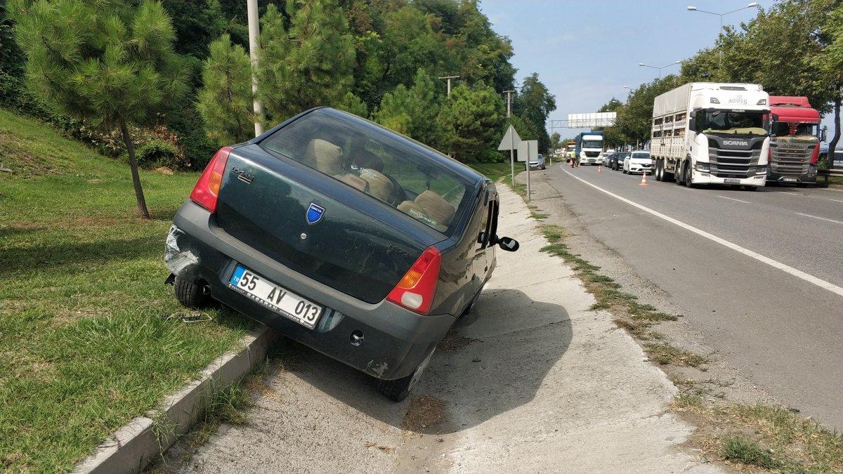 Samsun’da otomobil kanala düştü: 1 yaralı