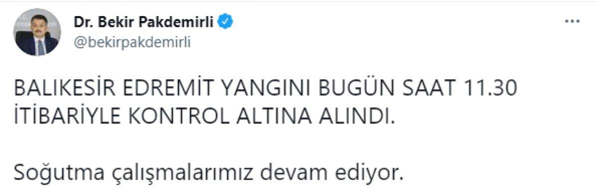Kaz Dağları'nda çıkan yangın kontrol altına alındı