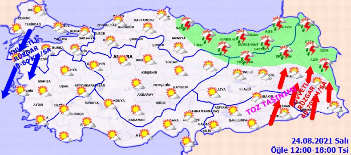 Meteoroloji uyardı: Gözlerinize dikkat! 24 Ağustos 2021 hava durumu