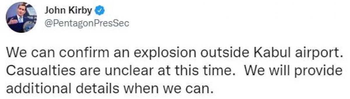 Kabil Havalimanı dışında patlama meydana geldi