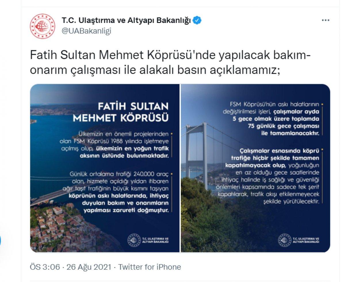 75 günlük onarım: FSM Köprüsü trafiğe açık mı, kapalı mı?