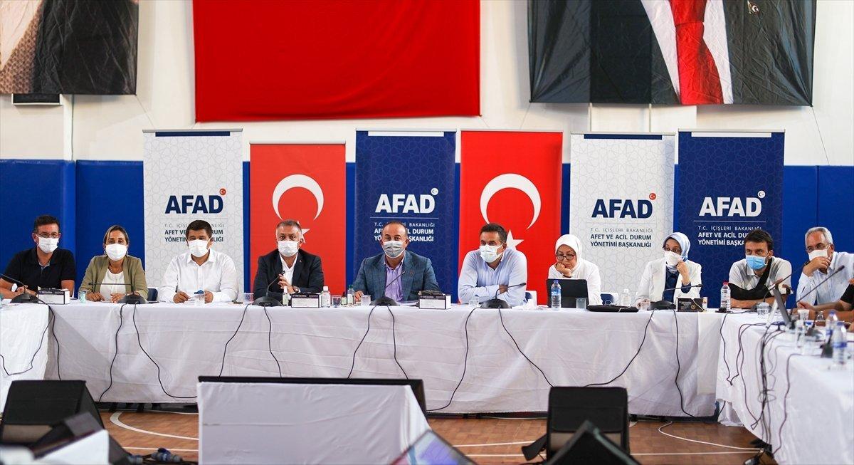 Mevlüt Çavuşoğlu Yangın Sonrası Koordinasyon Toplantısı düzenledi