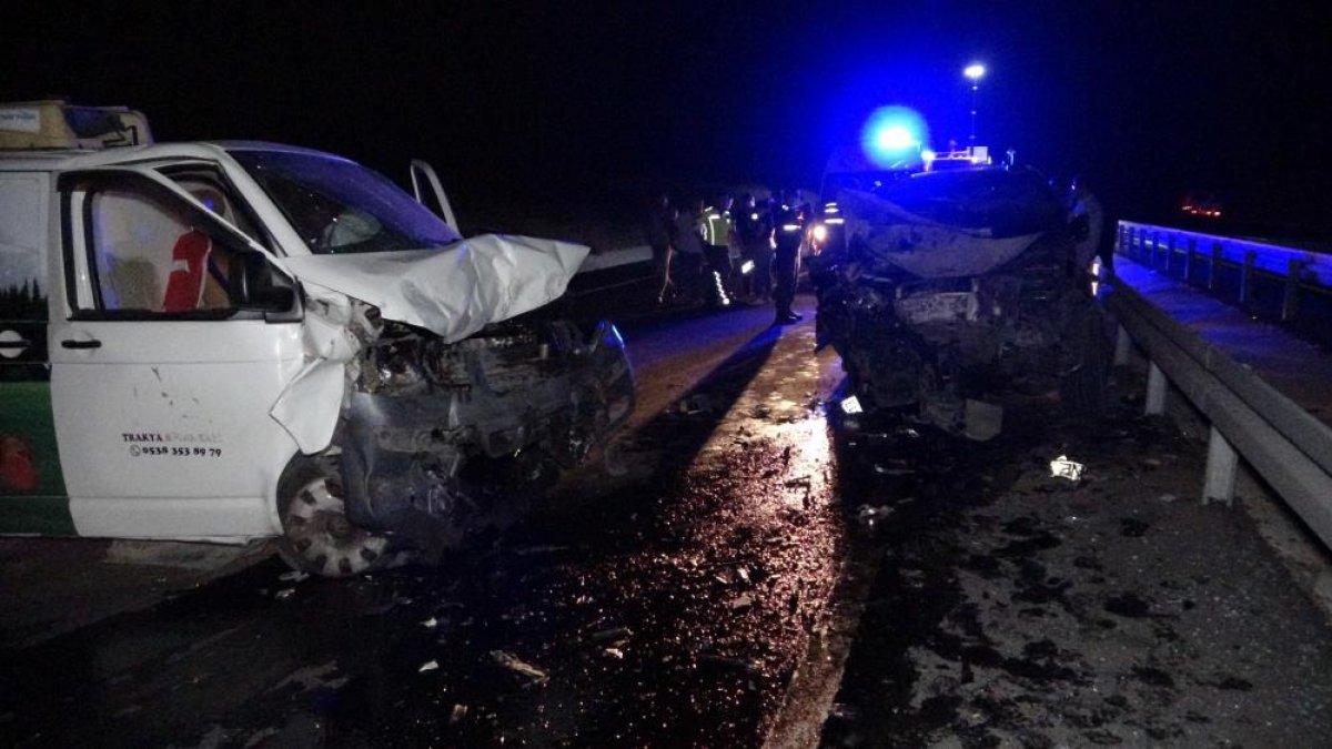Tekirdağ’da otomobil ters yöne girdi: 1 ölü, 5 yaralı
