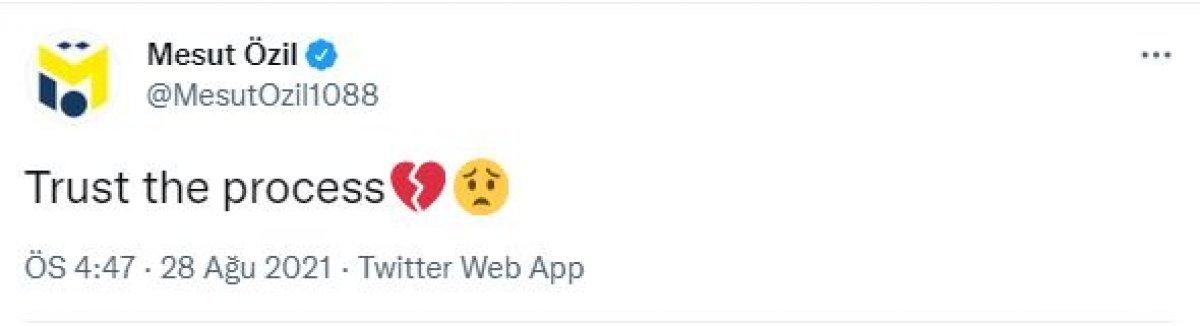 Mesut Özil'den Arteta'ya gönderme
