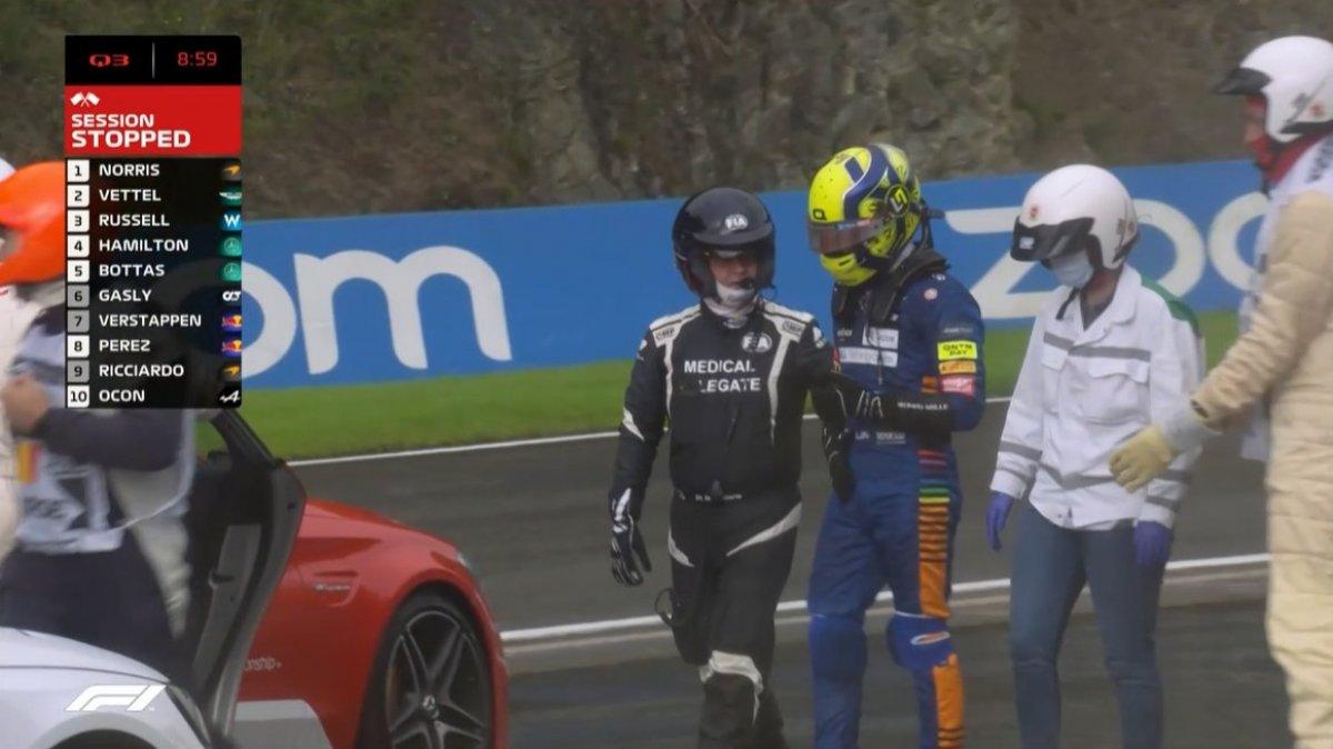 F1 pilotu Lando Norris kaza geçirdi