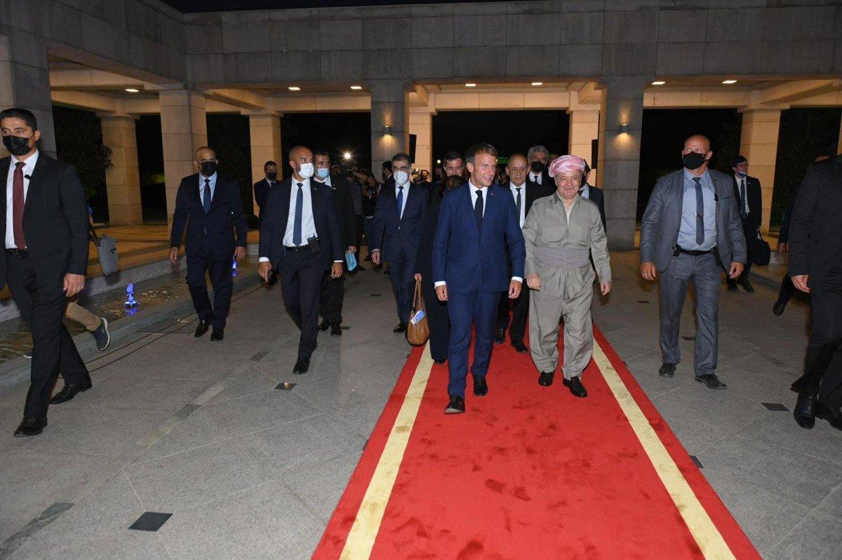 Emmauel Macron, IKBY Başkanı Barzani ile görüştü