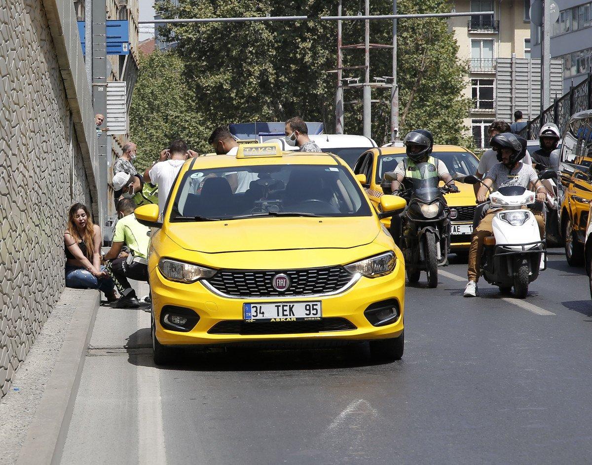 Taksim'de taksici ile tartışan Faslı turist sinir krizi geçirdi