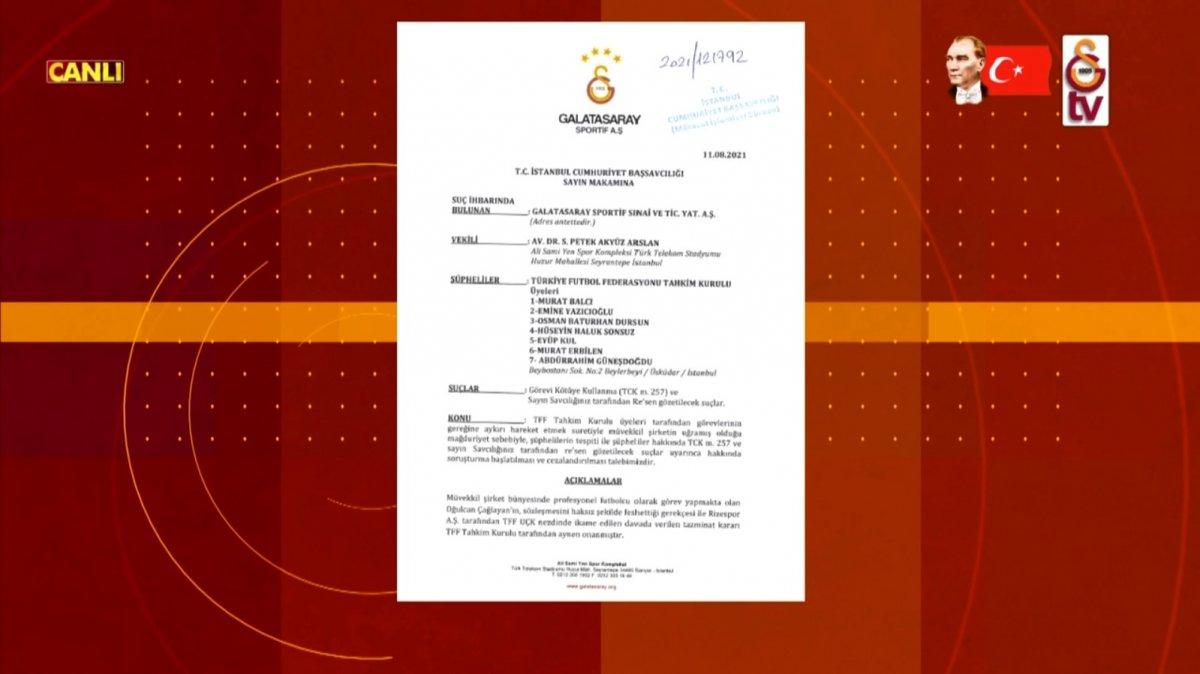 Galatasaray'dan Tahir Kıran'a cevap