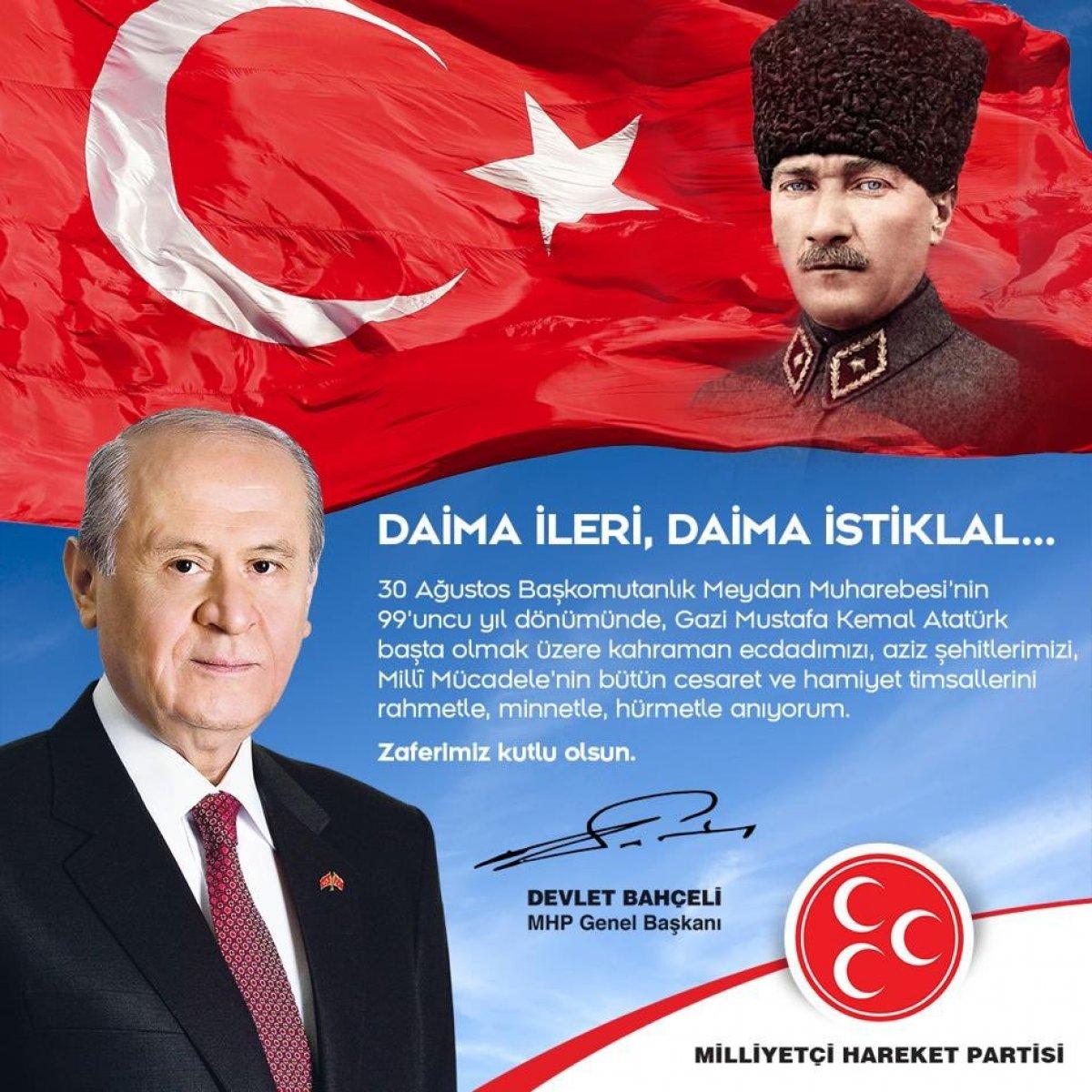 Devlet Bahçeli 30 Ağustos Zafer Bayramı'nı kutladı