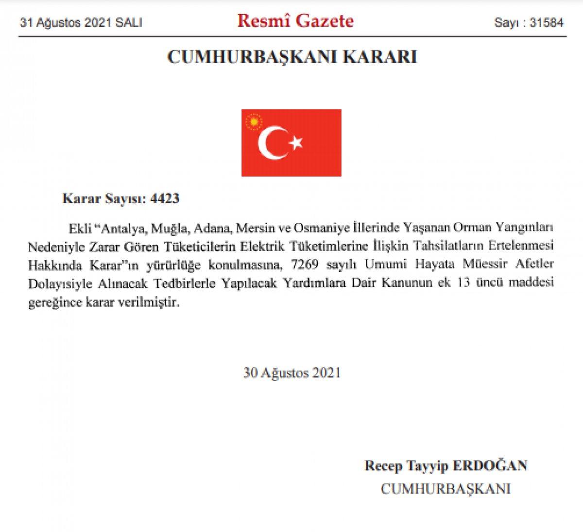 Yangınlarından etkilenen 5 ilde elektrik abonelerinin borçları 3 ay ertelendi
