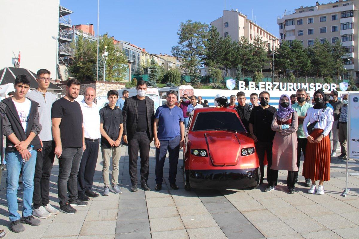Erzurum'da imam hatipli öğrenciler, Tesla'ya rakip elektrikli araç üretti
