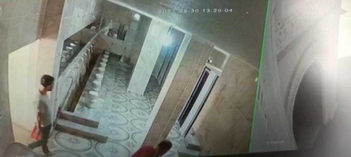 Batman’da camideki musluk hırsızlığı kamerada