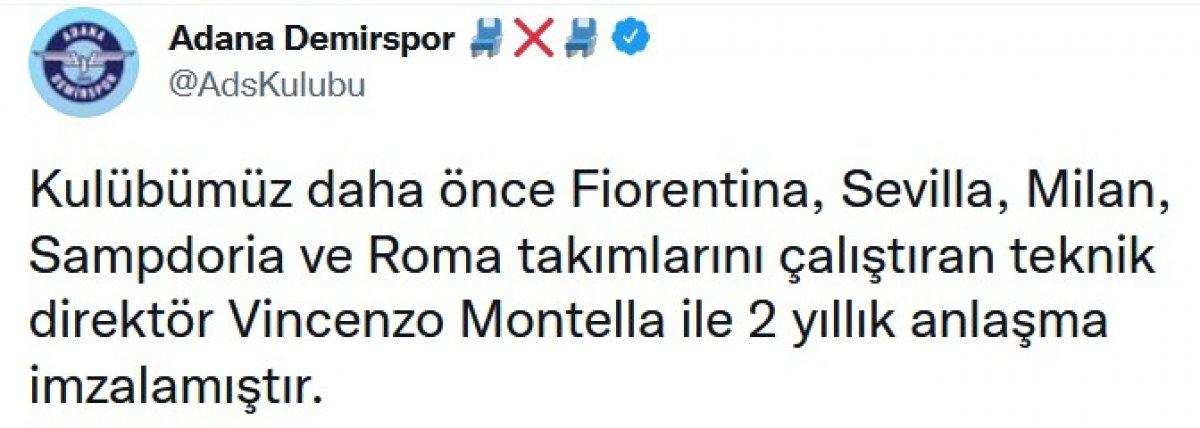 Montella, Adana Demirspor'da