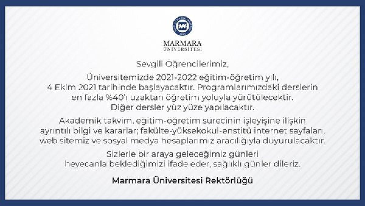Bir üniversite daha kararını verdi! Derslerin en fazla yüzde 40'ı uzaktan yürütülecek