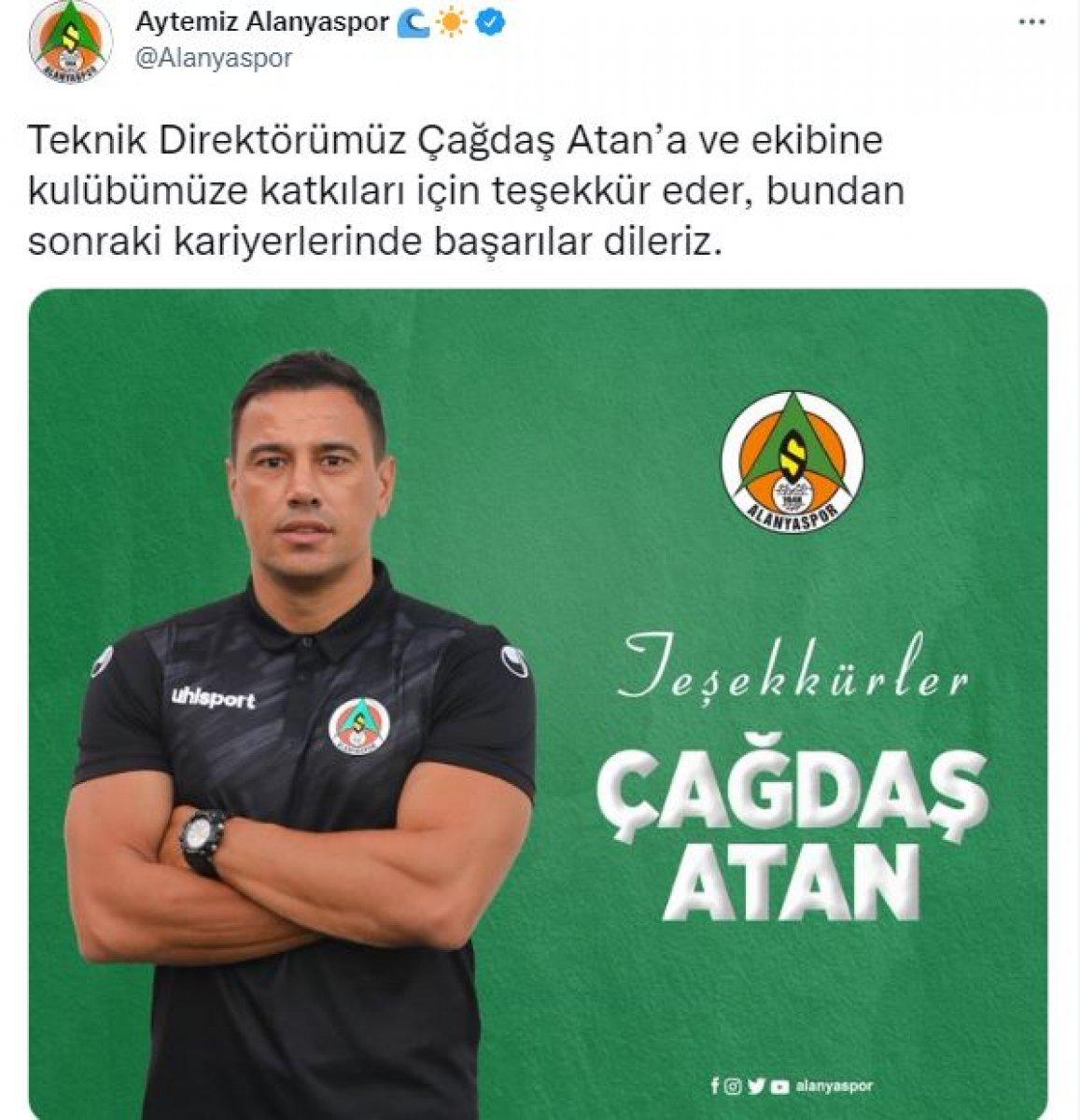 Alanyaspor'da Çağdaş Atan dönemi sona erdi