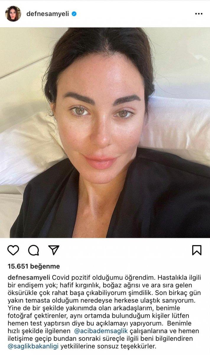 Defne Samyeli koronavirüse yakalandı