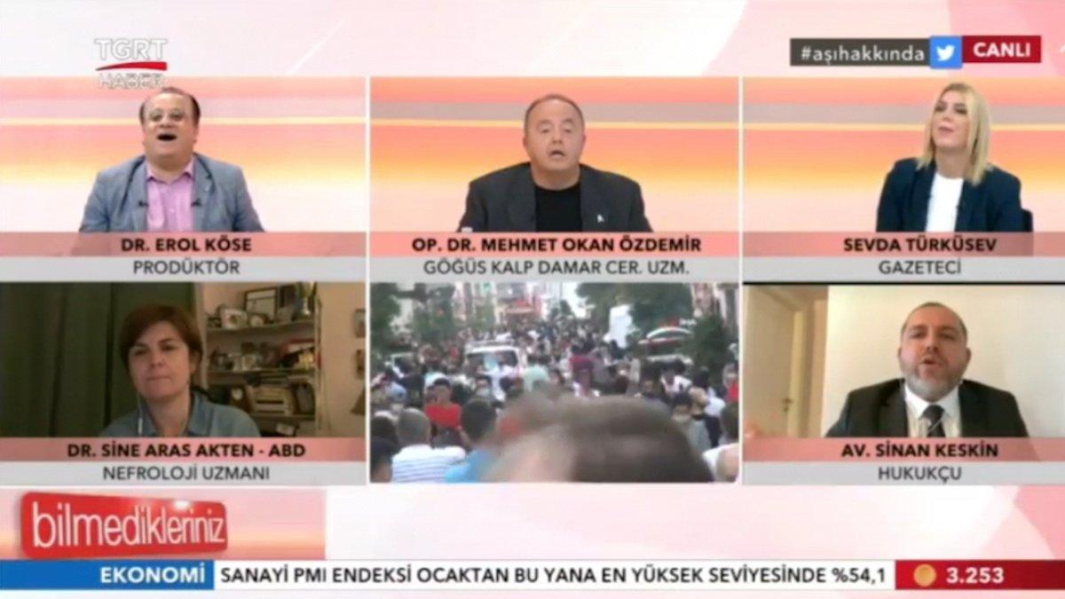 TGRT Haber canlı yayınında aşı kavgası çıkınca Erol Köse kahkaha attı