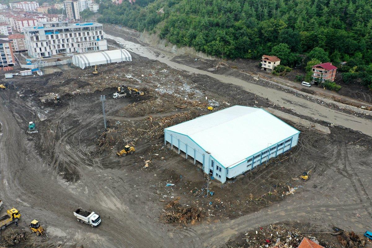 Kastamonu'daki sel felaketinde spor tesisleri de zarar gördü